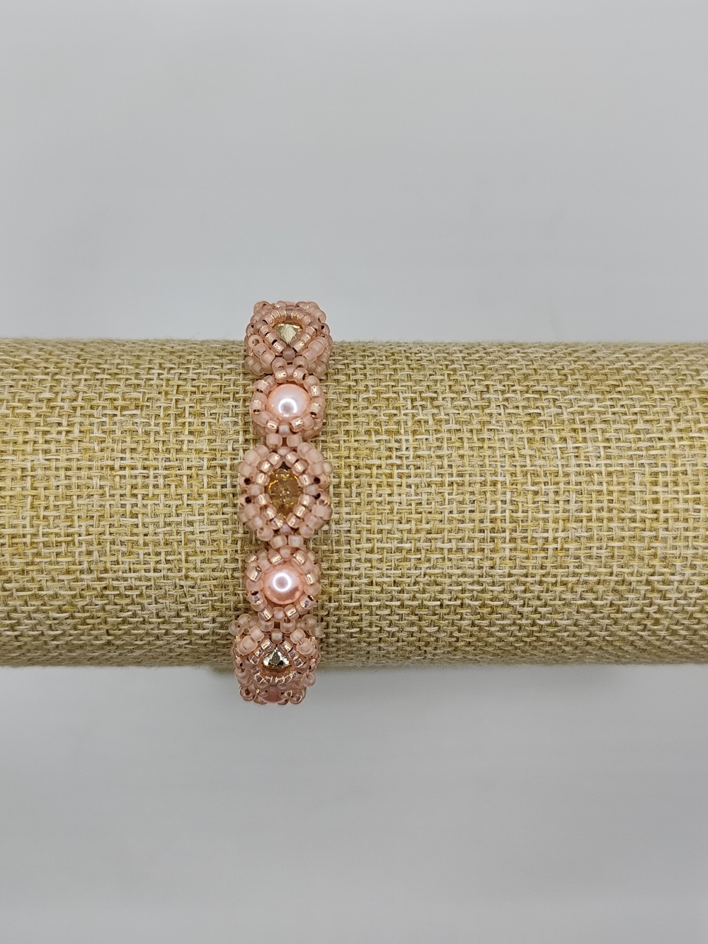 Handcrafted Pink Beaded Bracelet with Pearls - Women Jewelry